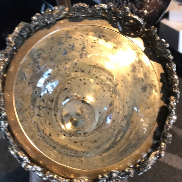 New Nicole Miller Blue Candleholder Antique Style - Picture 5 of 6